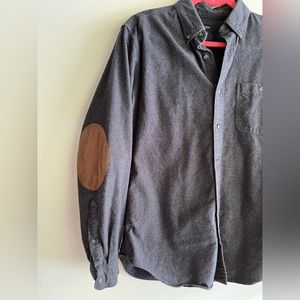 J CREW men’s charcoal gray flannel button up